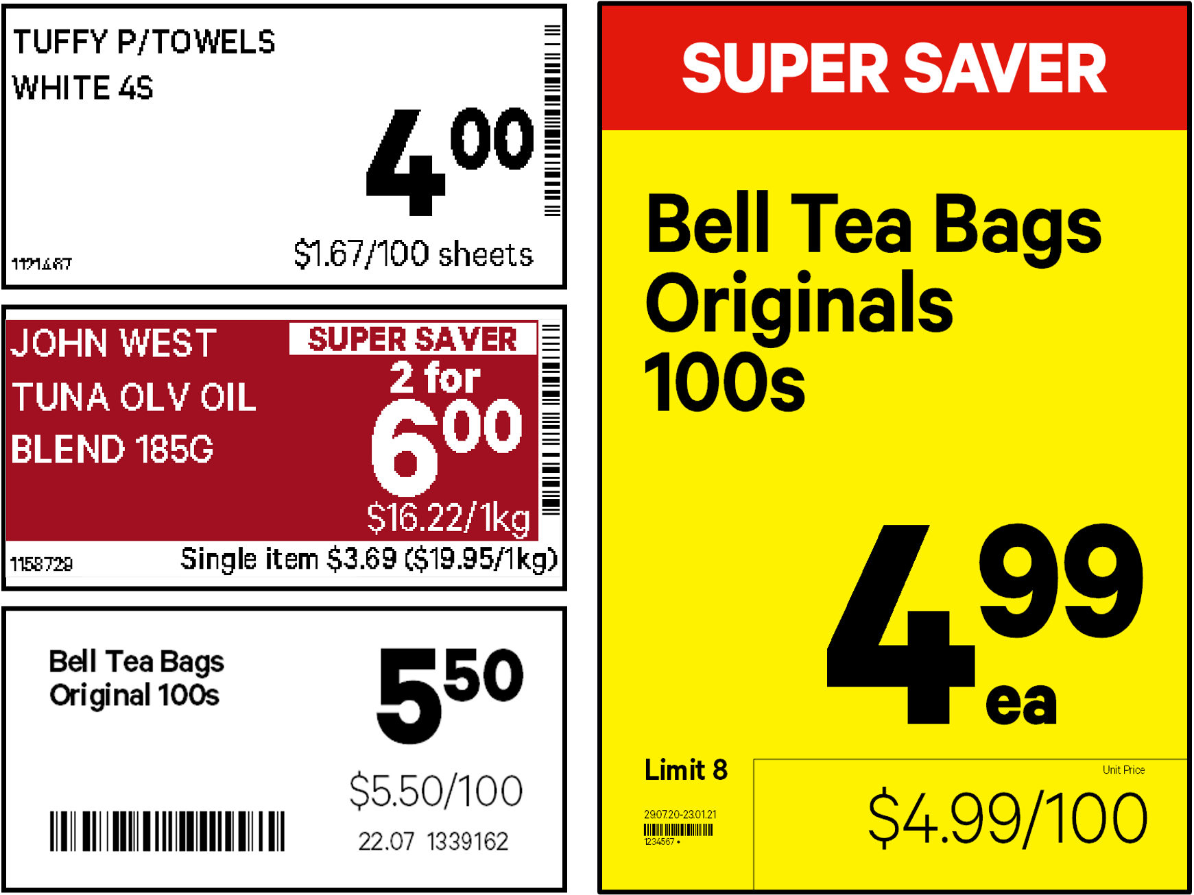In store ticket example