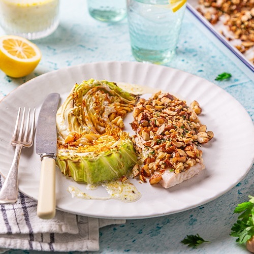 Almond crusted snapper