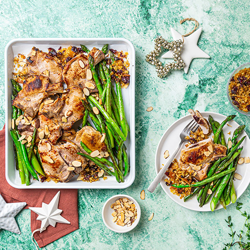 cranberry and thyme stuffed pork chops