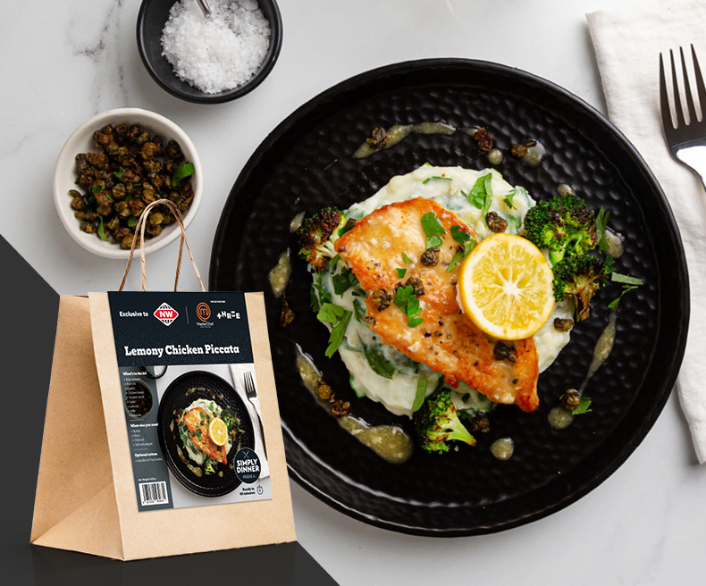 Lemony chicken piccata
