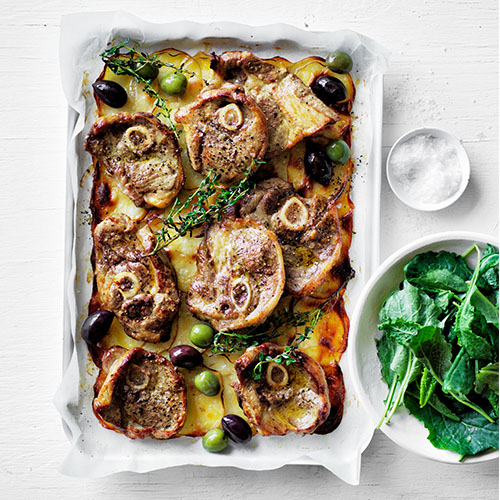 Lamb chop garlic potato