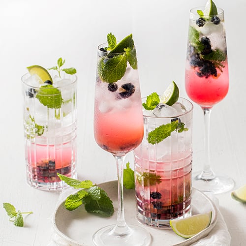 Blueberry Mojito Mocktail New World
