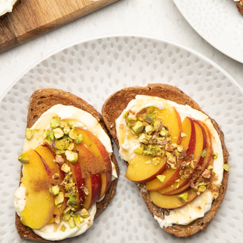 peach and cream toast