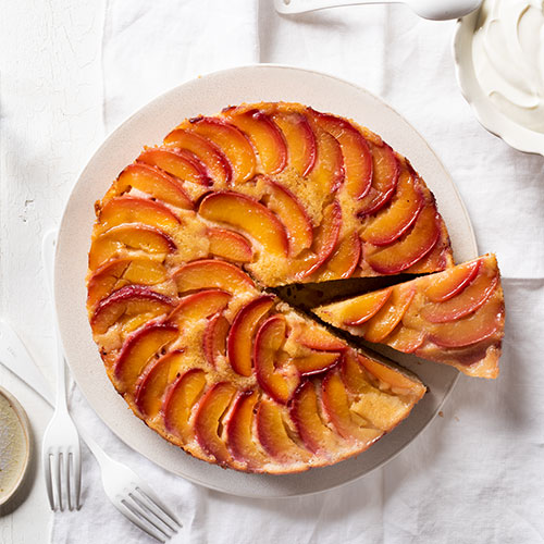 Nectarine upside down cake