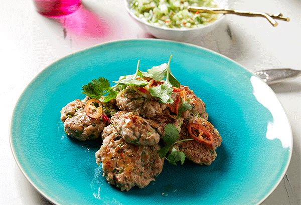 Thai style pork patties