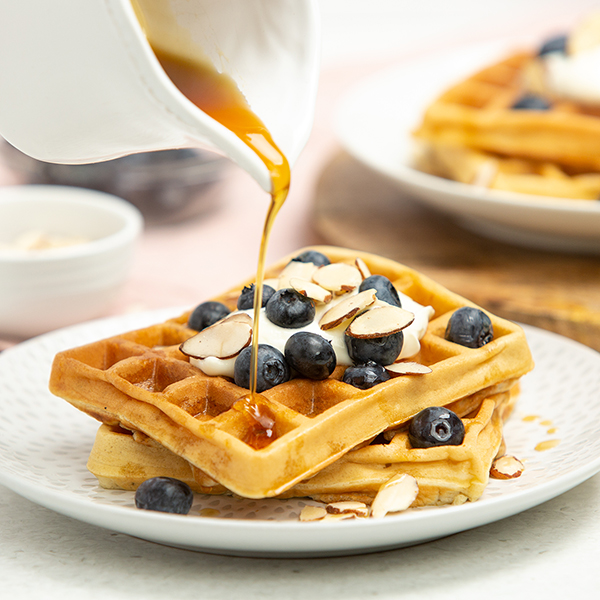 Delicious banana waffles