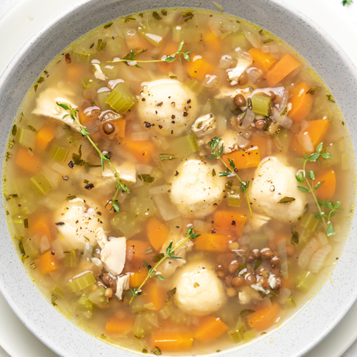 chicken soup and dumplings