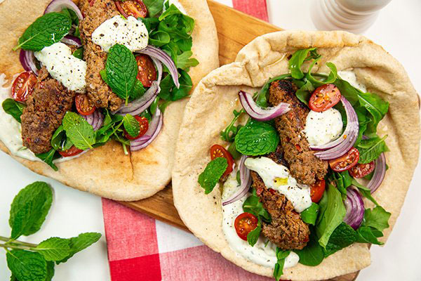 Anika's go-to lamb kofta pitas