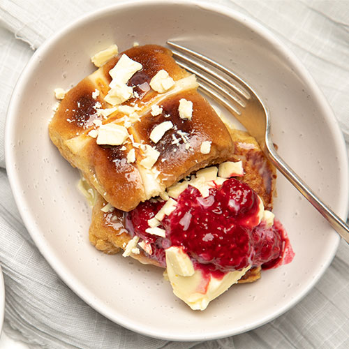 hot cross bun french toast