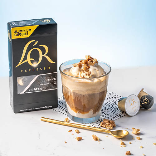 Black gold affogato