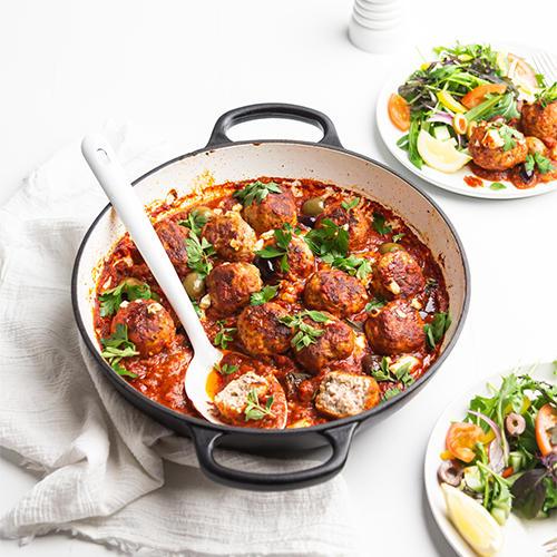 MEDITERRANEAN PORK MEATBALLS 