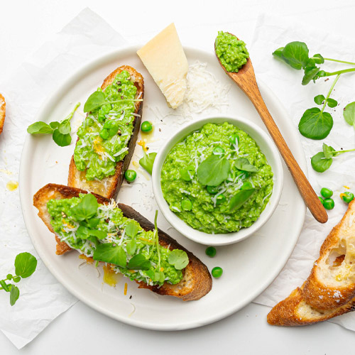 PEA-PESTO-&-WATERCRESS-CROSTINI