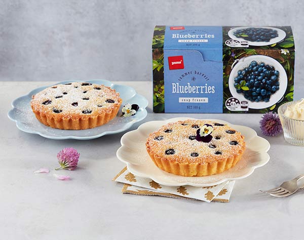 Blueberry frangipane tarts