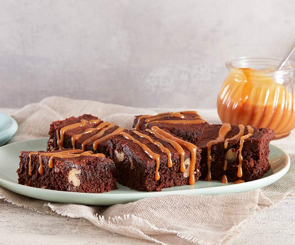 Chocolate brownie with caramel