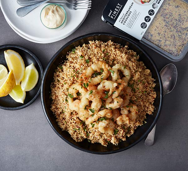 Mediterranean couscous with calamari