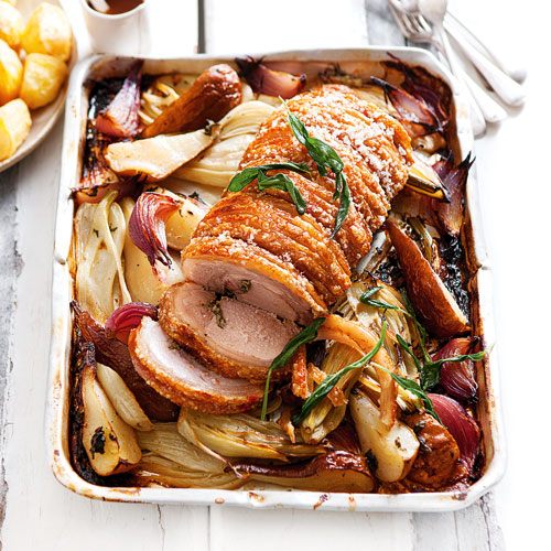 Pork loin with roasted pears New World