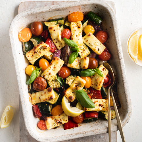 Vege Haloumi Tray Bake