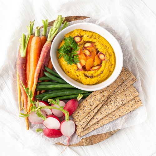 Spiced carrot hummus New World