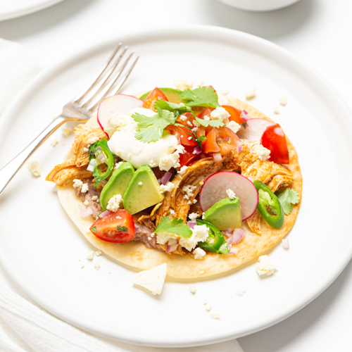 chicken and avo tostadas