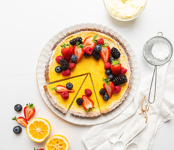 lemon summer berry tart