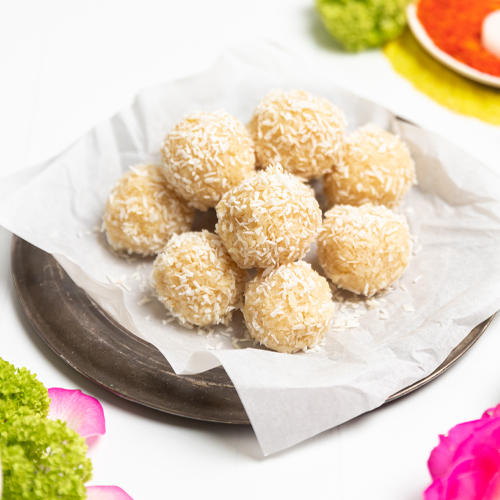 vanilla coconut ladoo