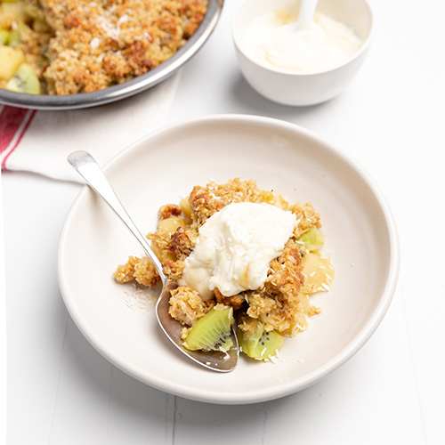 apple kiwifruit crumble