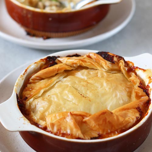 Chicken and filo pie