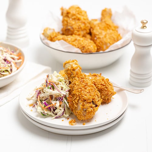 Crispy cornflake chicken drumstick