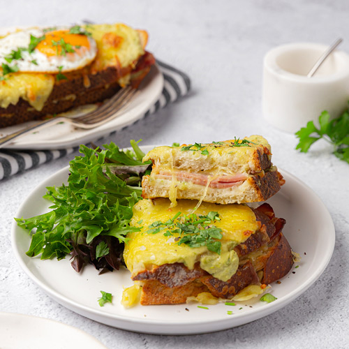 Hidden veggie croque monsieur