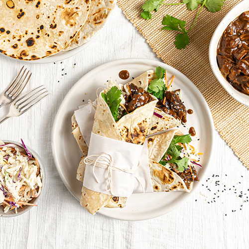 Honey-Soy-Steak-Roti-Rolls