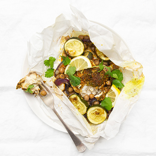 Moroccan fish parcels