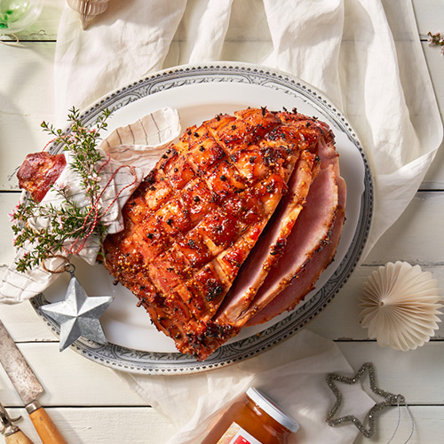 Glazed ham