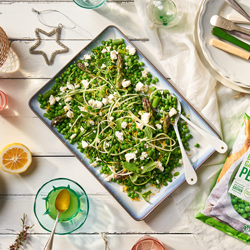 Pea and feta salad