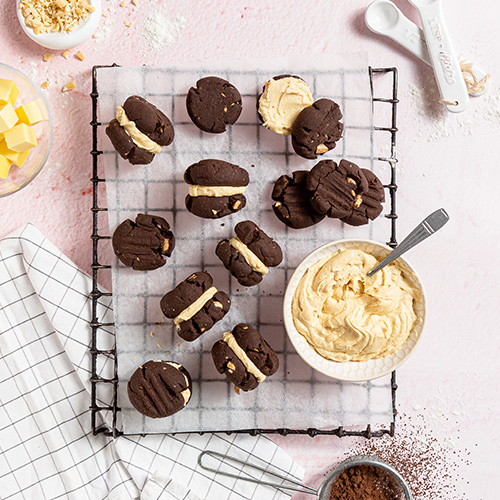 Peanut Brownie Yo-Yos