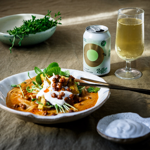 Roast kumara coconut and lime laksa