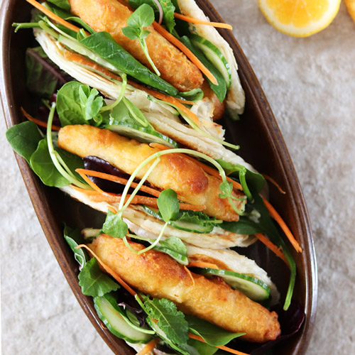 Roti fish tacos