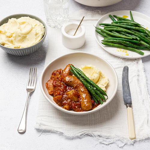 Slow cooker devilled sausages New World