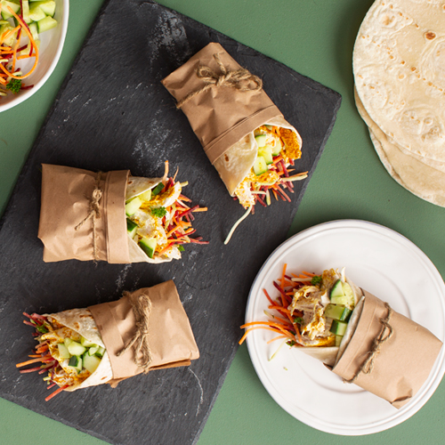 Spiced chicken roti wrap New World