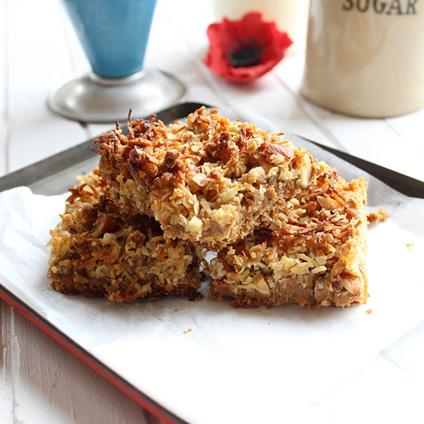 Anzac caramel slice