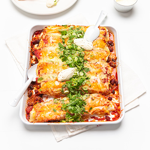 cheesy vege enchilada