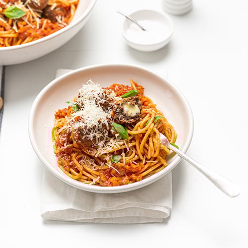 mozzarella stuffed meatballs