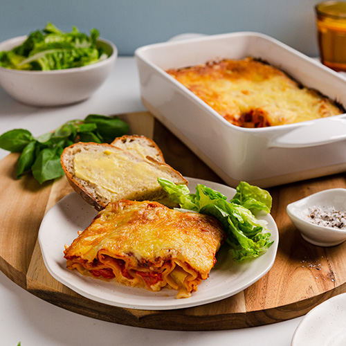 Bocconcini and cherry tomato stuffed cannelloni