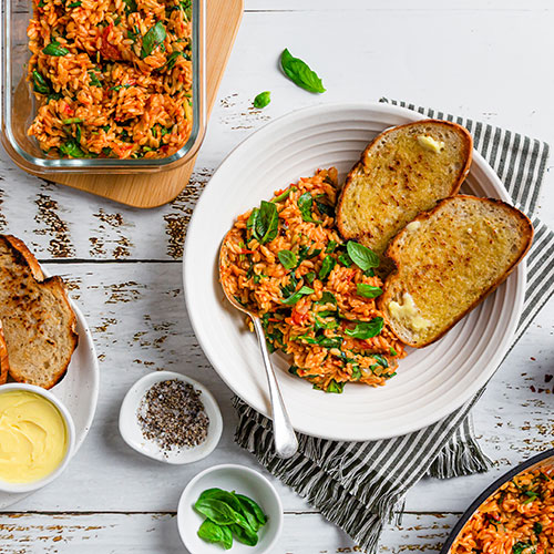 Cheesy Tomato Orzo