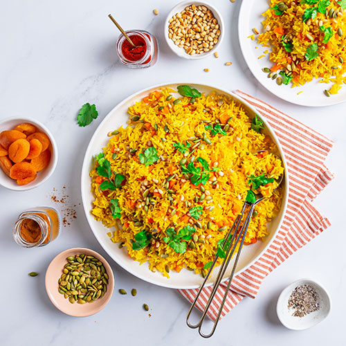 Golden rice pilaf