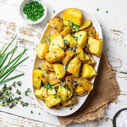 Garlic Butter Crispy Potatoes