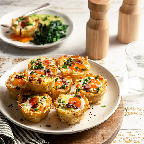 Hash brown egg nests