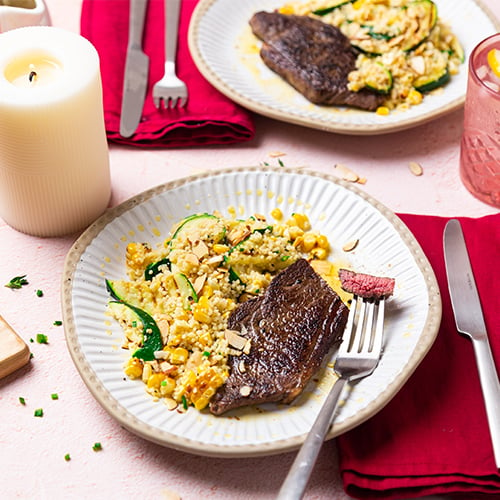 herby buttered steaks