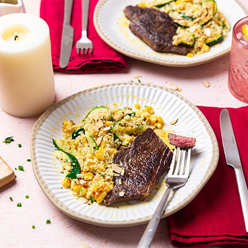 herby buttered steaks
