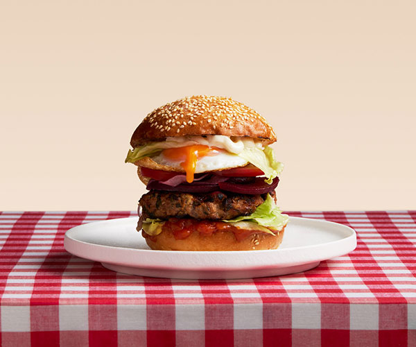 Kiwi beef burger