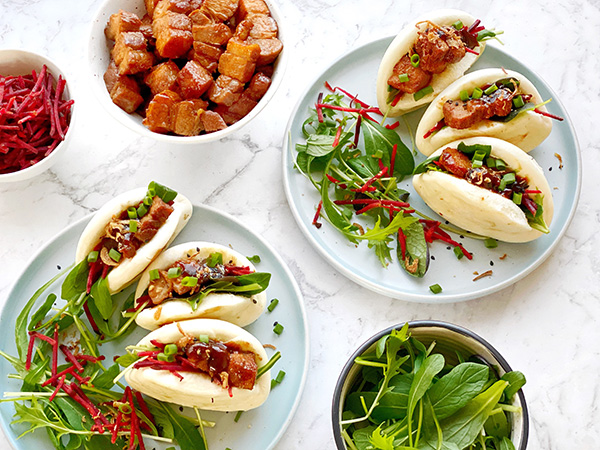 Hoisin Sticky Pork Belly Bao Buns